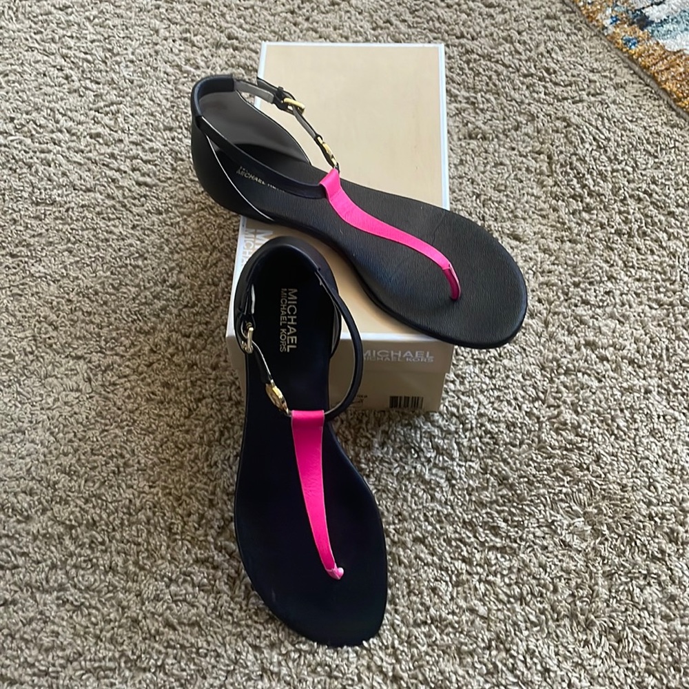 Michael Kors Neon Bridget Thong Sandal